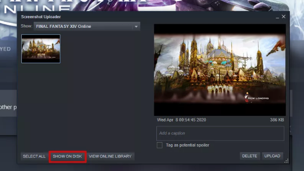 Show on Disk