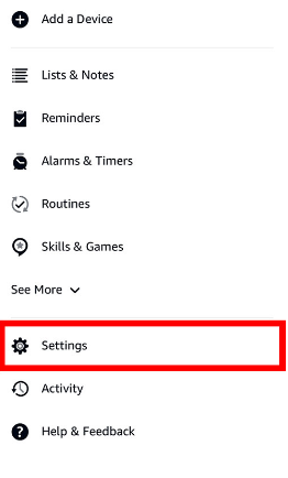 tap on “Settings”
